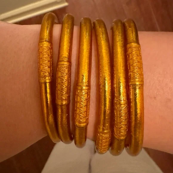 Auth. Budhagirl Spark all weather bangles | Bangle Set of 6 serenity prayer - M - Picture 3 of 9